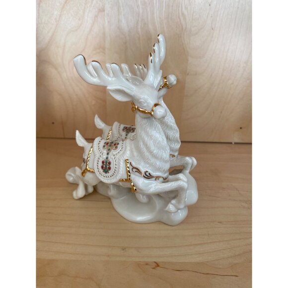 Lenox Other - Lenox Dash Away All Reindeer – Dasher & Dancer – 24K Gold Porcelain MINT